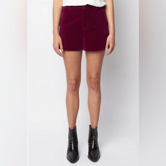 Zadig & Voltaire Velvet shorts fushia punk size 40 - Picture 2 of 3